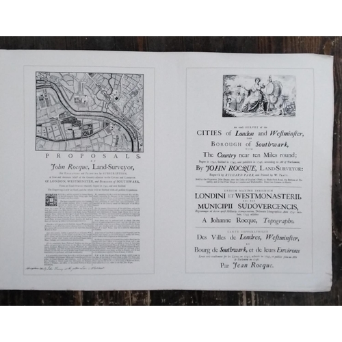 219 - John Rocque Land Surveyor, A Replica of An Exact Survey of the City's of London, Westminster and Bor... 