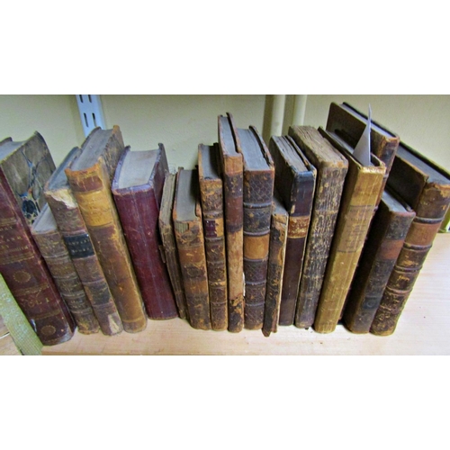 320 - A mixed collection of antiquarian books including three volumes of The Adventurer published London 1... 