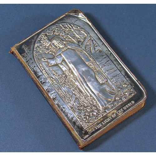 1260 - A Common Prayer Book with a silver cover, 'The Light of the World,' by Holman Hunt, Birmingham 1905,... 