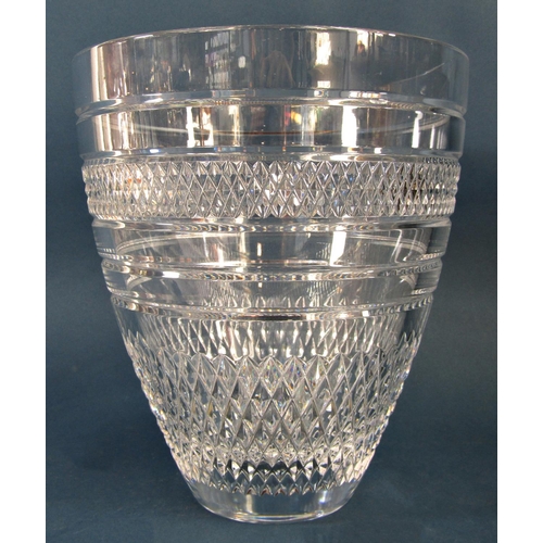 1155 - A Waterford crystal glass Voya Bouquet Vase designed by John Rocha, 26cm high x 23.5cm diam, with it... 