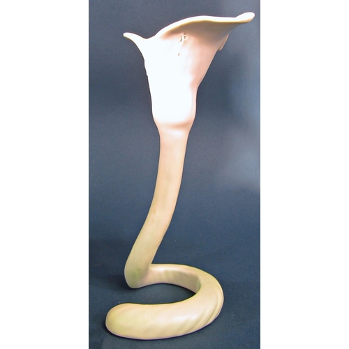 1156 - A single Fitz and Floyd Calla Lilly candle holder 20cm high , signed to the base, a Nailsea glass fl... 