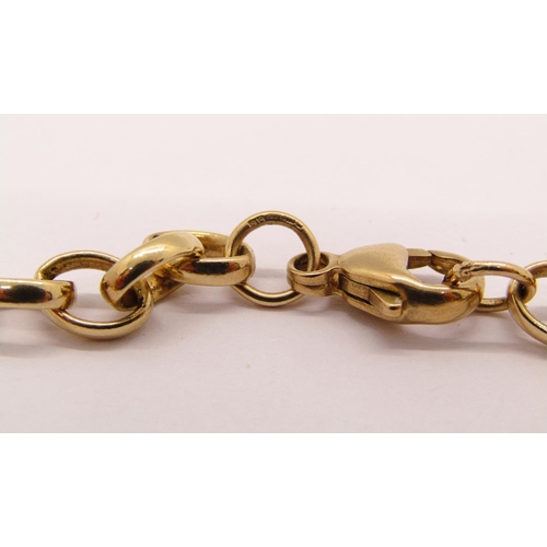 1278 - 9ct belcher link chain necklace, maker 'CC', 24.2g