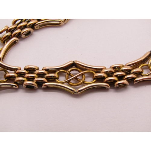 1279 - Stylised 9ct fancy link bracelet, 12.9g