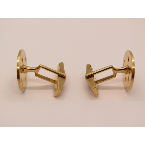 1285 - Pair of Masonic 9ct cufflinks, maker Eric Wallace Nicholls, Birmingham 1982, 12.2g