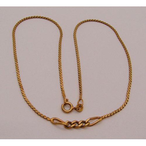 1303 - 1970s 9ct chain necklace, 4.7g