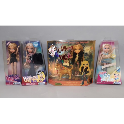 366 - Seven Bratz doll box sets including Walking Bratz  (Cloe and dog, un-tested), Pampered Petz Jade wit... 