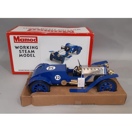 367 - A boxed Mamod live steam 'Le Mans Racer No.LM1' not tested, blue livery with racing number 32, appea... 