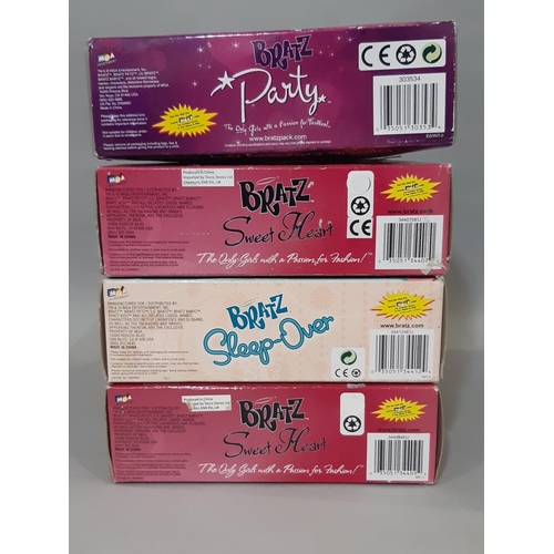 357 - Four Bratz  dolls box sets including Cloe (Party), Sasha (Sweet Heart) and Yasmin (Sleepover and Swe... 