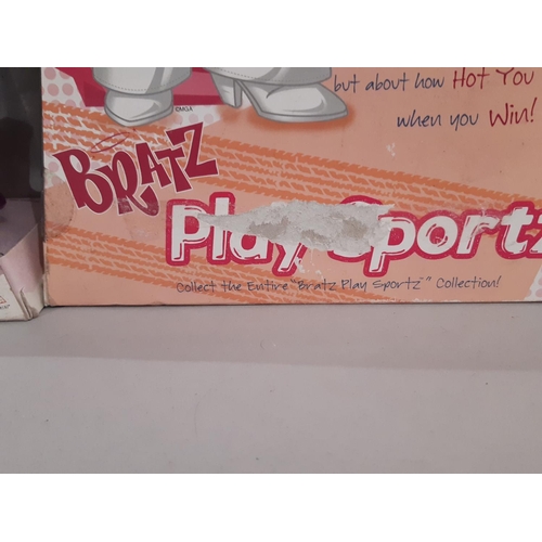 361 - Six Bratz Play Sportz doll box sets including Phoebe (softball), Cloe (soccer and skiing), Yasmin (c... 