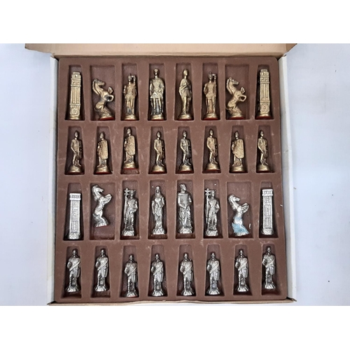 378 - Chess set featuring historical military figures in original box, together with vintage 'Totopoly' ga... 