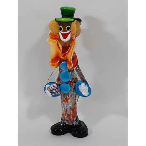 1155A - Five vintage Murano glass clowns