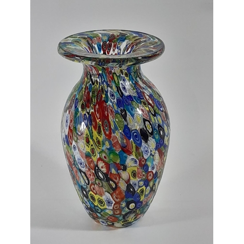 1157a - An Italian Art Glass millefiori vase, 30cm tall.