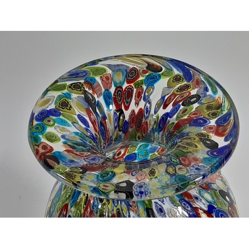 1157a - An Italian Art Glass millefiori vase, 30cm tall.