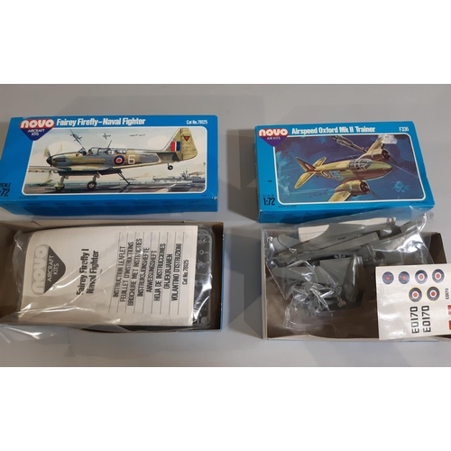 340 - 10 boxed 1:72 scale model aircraft kits including kits by Airfix, Hasegawa, Novo, Matchbox and MPM, ... 