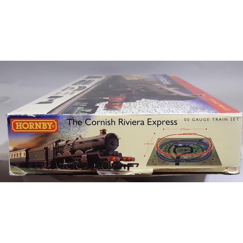 343 - Hornby railway 00 gauge box set 'The Cornish Riviera' R1102, includes 4-6-0 Cardiff Castle locomotiv... 