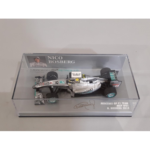 345 - 5 boxed Formula 1 model racing cars by Paul's Model Art, made for Honda and Mercedes teams, includin... 