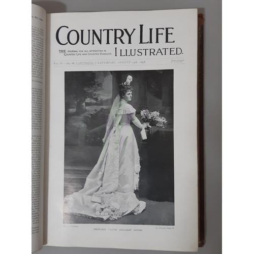 329 - Two bound volumes from 1898- Country Life Volume IV  and Racing Illustrated, both July- Dec 1898, pu... 