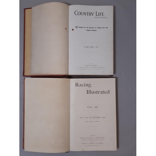 329 - Two bound volumes from 1898- Country Life Volume IV  and Racing Illustrated, both July- Dec 1898, pu... 