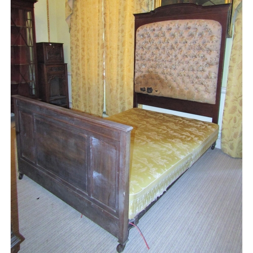 2566 - To be viewed at and collected from Nibley House GL11 6DL: 19th century mahogany bed with panelled fr... 