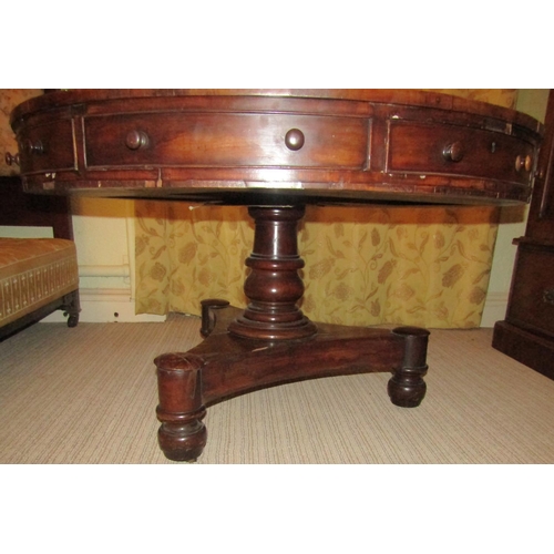 2567 - To be viewed at and collected from Nibley House GL11 6DL: A late Georgian period mahogany drum or re... 