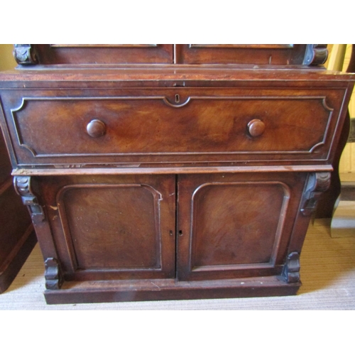 2570 - To be viewed at and collected from Nibley House GL11 6DL: 19th century mahogany secretaire bookcase,... 