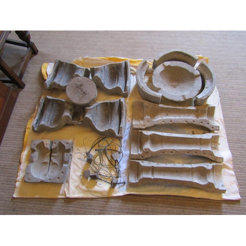 2576 - To be viewed at and collected from Nibley House GL11 6DL: Three interesting sets of garden moulds, w... 