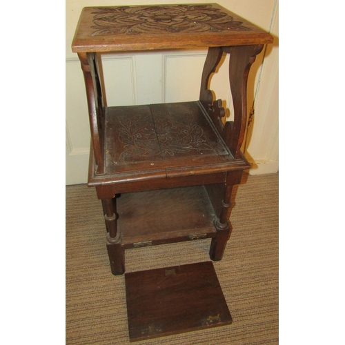 2579 - To be viewed at and collected from Nibley House GL11 6DL: 19th century oak estate carved three tier ... 