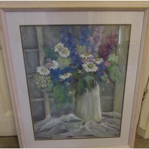 2583 - To be viewed at and collected from Nibley House GL11 6DL: Pastel study - Still life, Summer Flowers ... 