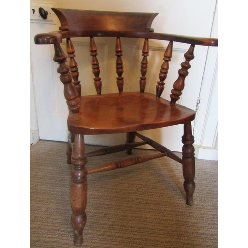 2584 - To be viewed at and collected from Nibley House GL11 6DL: A Windsor captains chair principally in bi... 