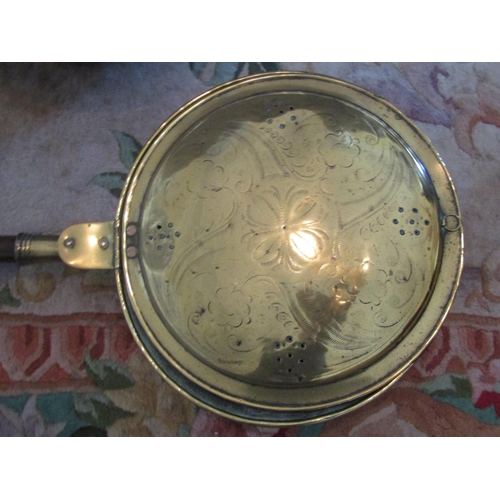 2587 - To be viewed at and collected from Nibley House GL11 6DL: A brass oil lamp with milk white shade tog... 