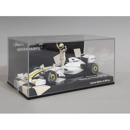 349 - 7 cased models of Formula 1 racing cars by Minichamps (Paul's Model Art), all 1:43 scale displaying ... 