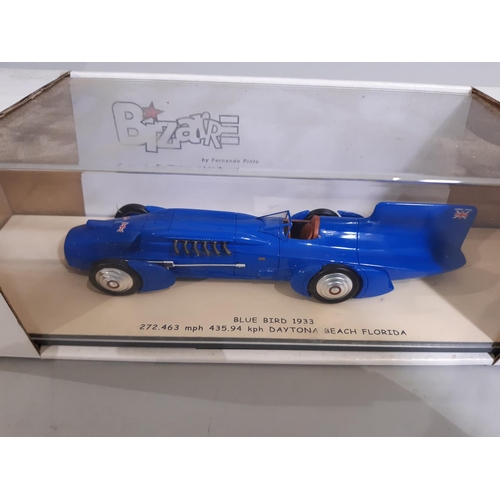 384 - 3 boxed models; Mustang Muscle Trio by Revell 1:24 scale, a 'Bluebird 1933' model racing car 1:43 sc... 