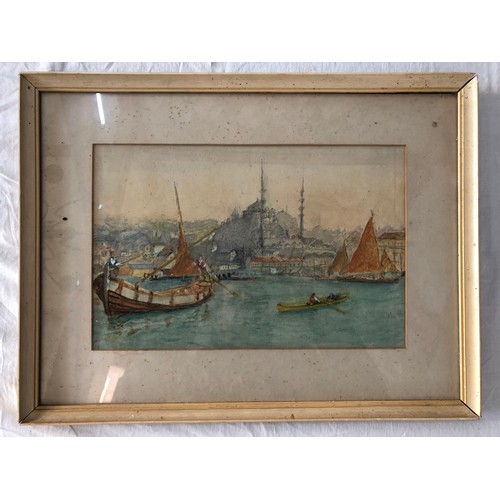 127 - Three c.19th century watercolours to include: Attributed to Tristram James Ellis (1844-1922) - 'Byza... 