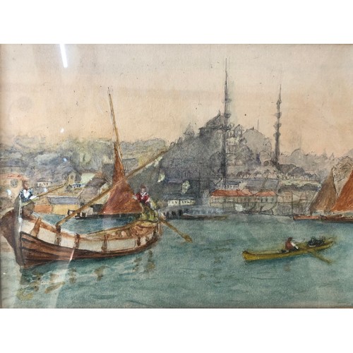 127 - Three c.19th century watercolours to include: Attributed to Tristram James Ellis (1844-1922) - 'Byza... 