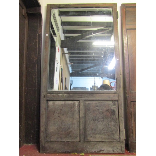 2115 - A large country house size rosewood internal door enclosing a large mirror panel 120 cm wide x 236 c... 