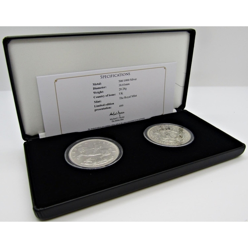 493 - The King George V & VI silver crown collection 1935 & 37, The Queen Elizabeth II Sapphire Jubilee th... 