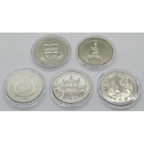 511 - 1953 Coronation of Queen Elizabeth II year set, crown to farthing - 11 coins, Brilliant uncirculated... 