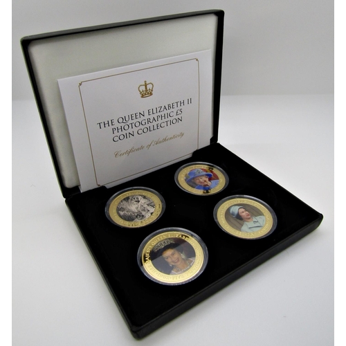 519 - Diamond Jubilee photographic 4 coin set, cased, another 4 coin set, 2012, Diamond Jubilee 65 mm coin... 