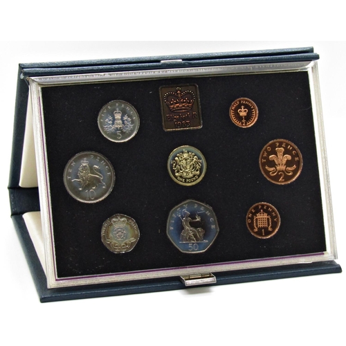 525 - United Kingdom proof coin collection issued by The Royal Mint, all cased, 1983 - 1989, 7 packs