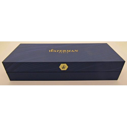 1545 - Waterman Exception black G T fountain pen S0636940, with 18k nib, box and paperwork, unused