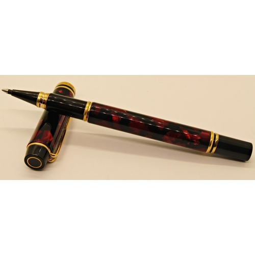 1558 - Waterman leman 200 tortoiseshell fountain and ballpoint pen set, boxed