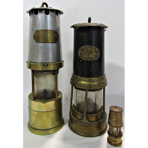 1691 - A Powell’s Tillery Steam Powered  Co Ltd miner’s lamp together with a J H Naylor Ltd of Wigan miner’... 