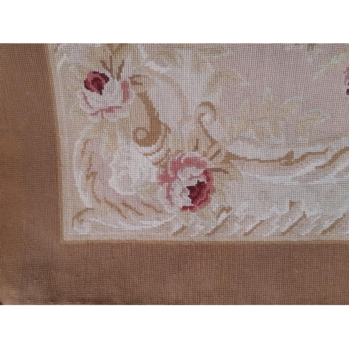 1630 - An early 20th century Aubusson style Tapestry wall hanging with clusters of flowers to centre and co... 