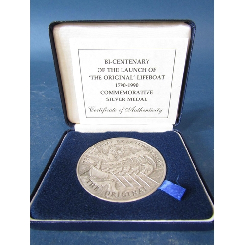 1516 - Bi Centenary of the launch of the original lifeboat, silver and bronze medals (silver limited to 250... 