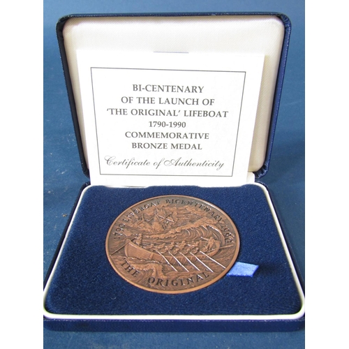 1516 - Bi Centenary of the launch of the original lifeboat, silver and bronze medals (silver limited to 250... 