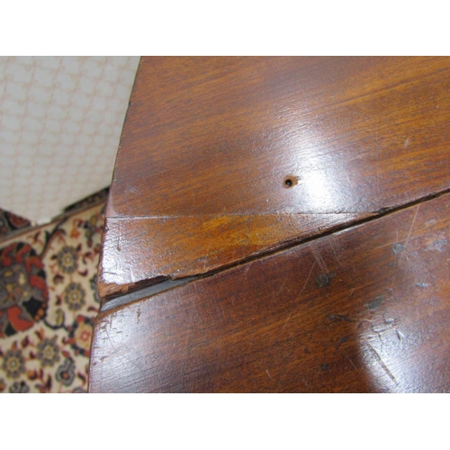 2797 - A 19th century mahogany oval Pembroke table with frieze drawer raised on square tapered supports