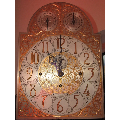 2674 - A fine quality mahogany longcase clock c.1890, the case with glazed panel door and astragal detail, ... 