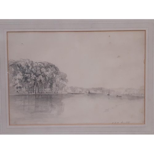 50 - Theophilus Lindsey Aspland (1807-1890) - 'Richmond Hill, from Twickenham', monogrammed and dated 'Au... 