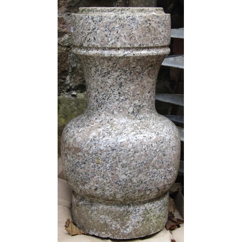 2056 - A polished granite pedestal 53 cm high