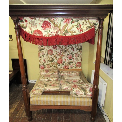 2771 - An exceptionally large William IV mahogany four poster bedstead, the foot posts of tapering cylindri... 